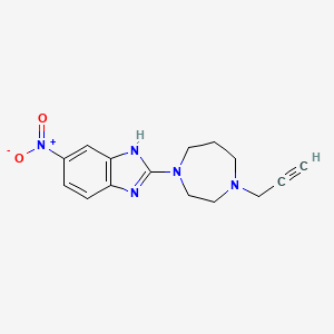 molecular formula C15H17N5O2 B2991634 5-nitro-2-[4-(prop-2-yn-1-yl)-1,4-diazepan-1-yl]-1H-1,3-benzodiazole CAS No. 1797917-05-5