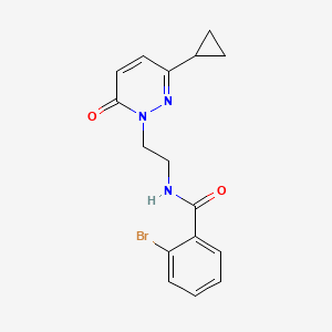 molecular formula C16H16BrN3O2 B2991637 2-溴-N-(2-(3-环丙基-6-氧代哒嗪-1(6H)-基)乙基)苯甲酰胺 CAS No. 2034366-91-9