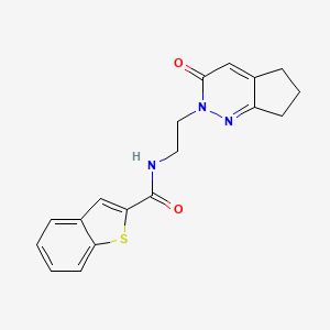 N-(2-(3-oxo-3,5,6,7-tetrahydro-2H-cyclopenta[c]pyridazin-2-yl)ethyl)benzo[b]thiophene-2-carboxamide