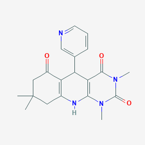 1,3,8,8-Tetramethyl-5-pyridin-3-yl-5,7,9,10-tetrahydropyrimido[4,5-b]quinoline-2,4,6-trione