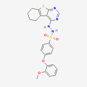 4-(2-methoxyphenoxy)-N'-{8-thia-4,6-diazatricyclo[7.4.0.0^{2,7}]trideca-1(9),2,4,6-tetraen-3-yl}benzene-1-sulfonohydrazide