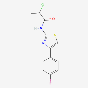 2-chloro-N-[4-(4-fluorophenyl)-1,3-thiazol-2-yl]propanamide