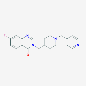 7-Fluoro-3-[[1-(pyridin-4-ylmethyl)piperidin-4-yl]methyl]quinazolin-4-one