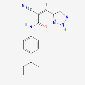(Z)-N-(4-Butan-2-ylphenyl)-2-cyano-3-(2H-triazol-4-yl)prop-2-enamide