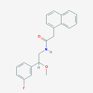 molecular formula C21H20FNO2 B2991712 N-(2-(3-氟苯基)-2-甲氧基乙基)-2-(萘-1-基)乙酰胺 CAS No. 1797353-44-6