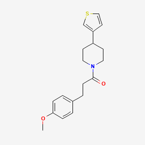 3-(4-Methoxyphenyl)-1-(4-(thiophen-3-yl)piperidin-1-yl)propan-1-one