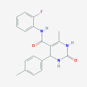 N-(2-fluorophenyl)-6-methyl-2-oxo-4-(p-tolyl)-1,2,3,4-tetrahydropyrimidine-5-carboxamide
