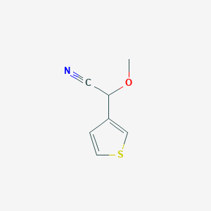 molecular formula C7H7NOS B2991740 2-Methoxy-2-(thiophen-3-yl)acetonitrile CAS No. 1488221-37-9