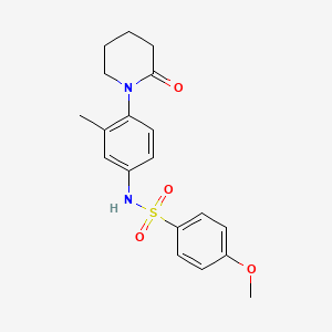 4-methoxy-N-(3-methyl-4-(2-oxopiperidin-1-yl)phenyl)benzenesulfonamide