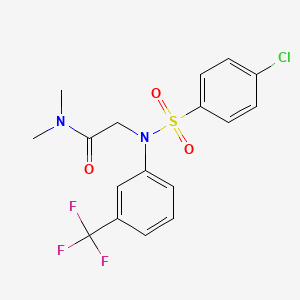 2-[[(4-chlorophenyl)sulfonyl]-3-(trifluoromethyl)anilino]-N,N-dimethylacetamide