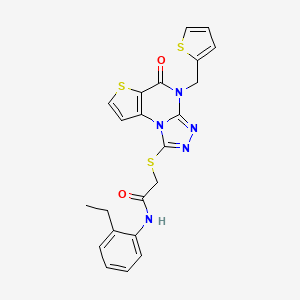 N-(2-ethylphenyl)-2-((5-oxo-4-(thiophen-2-ylmethyl)-4,5-dihydrothieno[2,3-e][1,2,4]triazolo[4,3-a]pyrimidin-1-yl)thio)acetamide