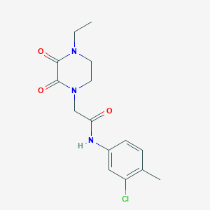 molecular formula C15H18ClN3O3 B2991757 N-(3-chloro-4-methylphenyl)-2-(4-ethyl-2,3-dioxopiperazin-1-yl)acetamide CAS No. 868680-47-1
