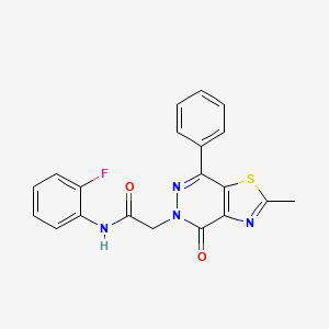 molecular formula C20H15FN4O2S B2991764 N-(2-fluorophenyl)-2-(2-methyl-4-oxo-7-phenylthiazolo[4,5-d]pyridazin-5(4H)-yl)acetamide CAS No. 941897-23-0