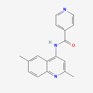 N-(2,6-dimethylquinolin-4-yl)pyridine-4-carboxamide