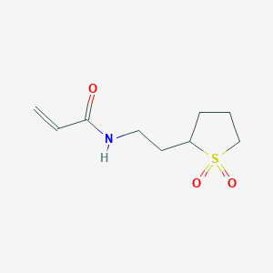 molecular formula C9H15NO3S B2991779 N-[2-(1,1-Dioxothiolan-2-yl)ethyl]prop-2-enamide CAS No. 2159019-78-8