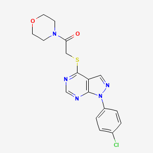 2-[1-(4-Chlorophenyl)pyrazolo[3,4-d]pyrimidin-4-yl]sulfanyl-1-morpholin-4-ylethanone