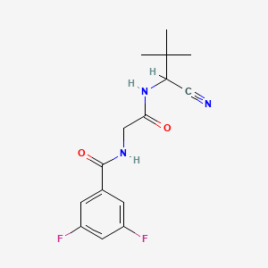 molecular formula C15H17F2N3O2 B2991783 N-(1-cyano-2,2-dimethylpropyl)-2-[(3,5-difluorophenyl)formamido]acetamide CAS No. 1797876-43-7