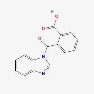 molecular formula C15H10N2O3 B2991784 2-(Benzimidazole-1-carbonyl)benzoic acid CAS No. 305346-97-8