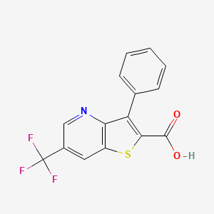 3-Phenyl-6-(trifluoromethyl)thieno[3,2-b]pyridine-2-carboxylic acid