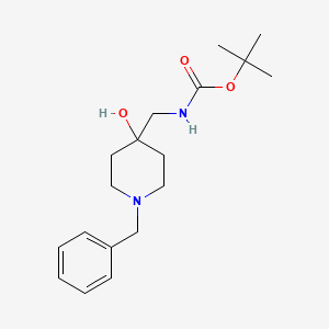 molecular formula C18H28N2O3 B2991790 Tert-butyl (1-benzyl-4-hydroxy-4-piperidinyl)methylcarbamate CAS No. 177948-01-5