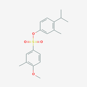 molecular formula C18H22O4S B2991799 (3-Methyl-4-propan-2-ylphenyl) 4-methoxy-3-methylbenzenesulfonate CAS No. 2361756-71-8