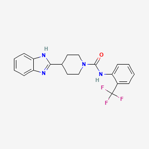 molecular formula C20H19F3N4O B2991806 4-(1H-benzo[d]imidazol-2-yl)-N-(2-(trifluoromethyl)phenyl)piperidine-1-carboxamide CAS No. 1203178-07-7
