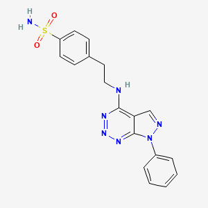 4-(2-((7-phenyl-7H-pyrazolo[3,4-d][1,2,3]triazin-4-yl)amino)ethyl)benzenesulfonamide