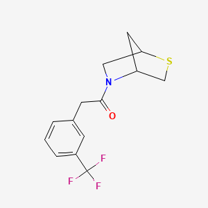 1-(2-Thia-5-azabicyclo[2.2.1]heptan-5-yl)-2-(3-(trifluoromethyl)phenyl)ethanone