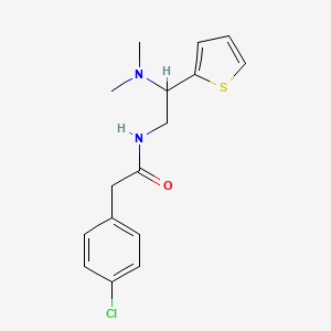 2-(4-chlorophenyl)-N-[2-(dimethylamino)-2-thiophen-2-ylethyl]acetamide