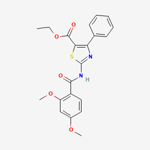 molecular formula C21H20N2O5S B2991825 2-[(2,4-二甲氧基苯甲酰)氨基]-4-苯基-1,3-噻唑-5-羧酸乙酯 CAS No. 312605-03-1