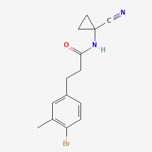 molecular formula C14H15BrN2O B2991826 3-(4-Bromo-3-methylphenyl)-N-(1-cyanocyclopropyl)propanamide CAS No. 1436319-32-2