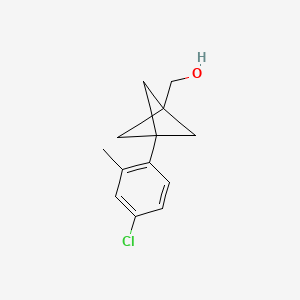 molecular formula C13H15ClO B2991829 [3-(4-Chloro-2-methylphenyl)-1-bicyclo[1.1.1]pentanyl]methanol CAS No. 2287317-84-2