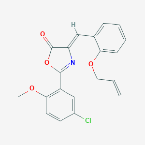 molecular formula C20H16ClNO4 B299183 4-[2-(allyloxy)benzylidene]-2-(5-chloro-2-methoxyphenyl)-1,3-oxazol-5(4H)-one 