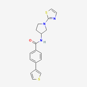 N-(1-(thiazol-2-yl)pyrrolidin-3-yl)-4-(thiophen-3-yl)benzamide