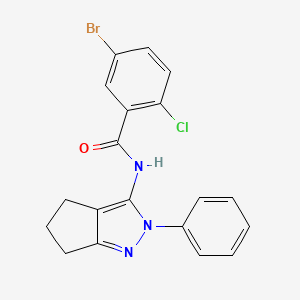5-bromo-2-chloro-N-(2-phenyl-2,4,5,6-tetrahydrocyclopenta[c]pyrazol-3-yl)benzamide