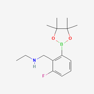 2-(N-Ethylaminomethyl)-3-fluorophenylboronic acid, pinacol ester