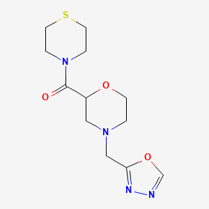 [4-(1,3,4-Oxadiazol-2-ylmethyl)morpholin-2-yl]-thiomorpholin-4-ylmethanone