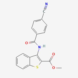 Methyl 3-(4-cyanobenzamido)benzo[b]thiophene-2-carboxylate