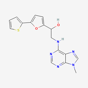 2-[(9-Methylpurin-6-yl)amino]-1-(5-thiophen-2-ylfuran-2-yl)ethanol