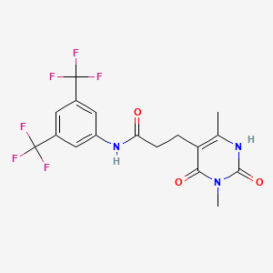 N-(3,5-bis(trifluoromethyl)phenyl)-3-(3,6-dimethyl-2,4-dioxo-1,2,3,4-tetrahydropyrimidin-5-yl)propanamide