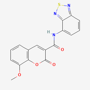 molecular formula C17H11N3O4S B2991848 N-(benzo[c][1,2,5]thiadiazol-4-yl)-8-methoxy-2-oxo-2H-chromene-3-carboxamide CAS No. 1207009-08-2