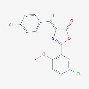 molecular formula C17H11Cl2NO3 B299185 (4Z)-4-(4-chlorobenzylidene)-2-(5-chloro-2-methoxyphenyl)-1,3-oxazol-5(4H)-one 