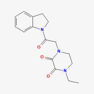 molecular formula C16H19N3O3 B2991853 1-乙基-4-(2-(吲哚-1-基)-2-氧代乙基)哌嗪-2,3-二酮 CAS No. 868680-29-9