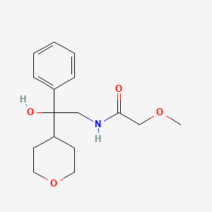 molecular formula C16H23NO4 B2991858 N-(2-hydroxy-2-phenyl-2-(tetrahydro-2H-pyran-4-yl)ethyl)-2-methoxyacetamide CAS No. 2034454-33-4