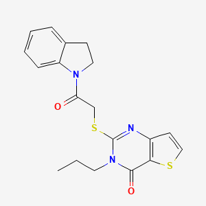 2-{[2-(2,3-dihydro-1H-indol-1-yl)-2-oxoethyl]sulfanyl}-3-propylthieno[3,2-d]pyrimidin-4(3H)-one