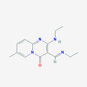 2-(ethylamino)-3-[(1E)-(ethylimino)methyl]-7-methyl-4H-pyrido[1,2-a]pyrimidin-4-one