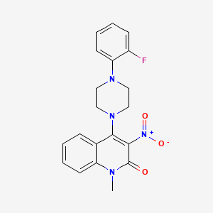 molecular formula C20H19FN4O3 B2991867 4-(4-(2-fluorophenyl)piperazin-1-yl)-1-methyl-3-nitroquinolin-2(1H)-one CAS No. 849918-13-4
