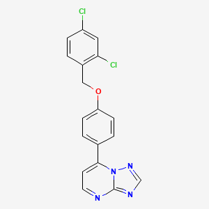 7-{4-[(2,4-Dichlorobenzyl)oxy]phenyl}[1,2,4]triazolo[1,5-a]pyrimidine
