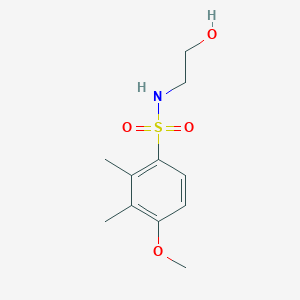 molecular formula C11H17NO4S B2991869 (2-Hydroxyethyl)[(4-methoxy-2,3-dimethylphenyl)sulfonyl]amine CAS No. 1206105-00-1