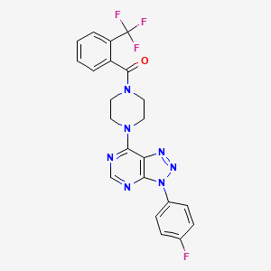 (4-(3-(4-fluorophenyl)-3H-[1,2,3]triazolo[4,5-d]pyrimidin-7-yl)piperazin-1-yl)(2-(trifluoromethyl)phenyl)methanone